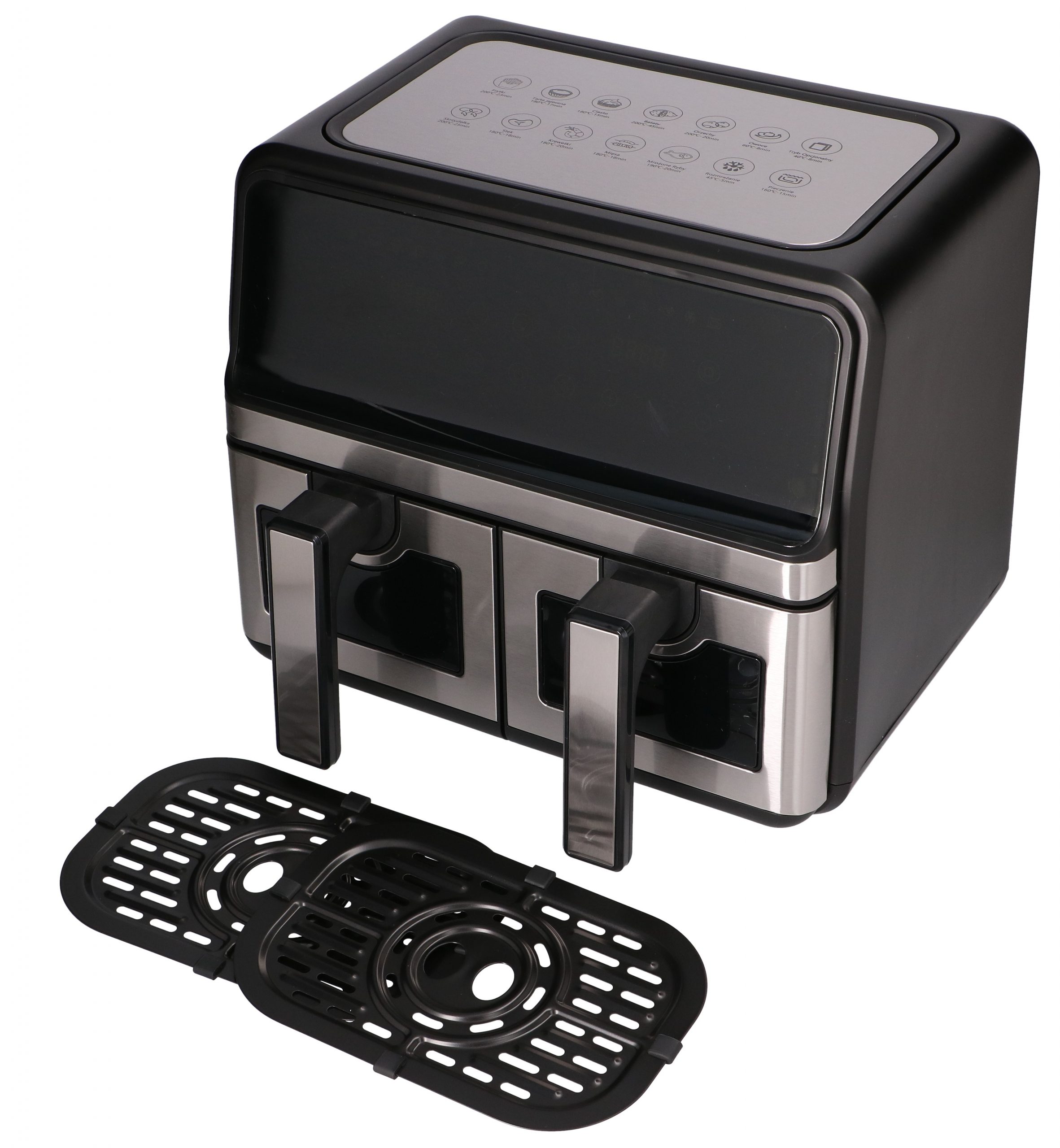 Extralink Home Air Fryer 9L Czarna | Frytkownica | Dwukomorowa, 2200W - obrazek 2