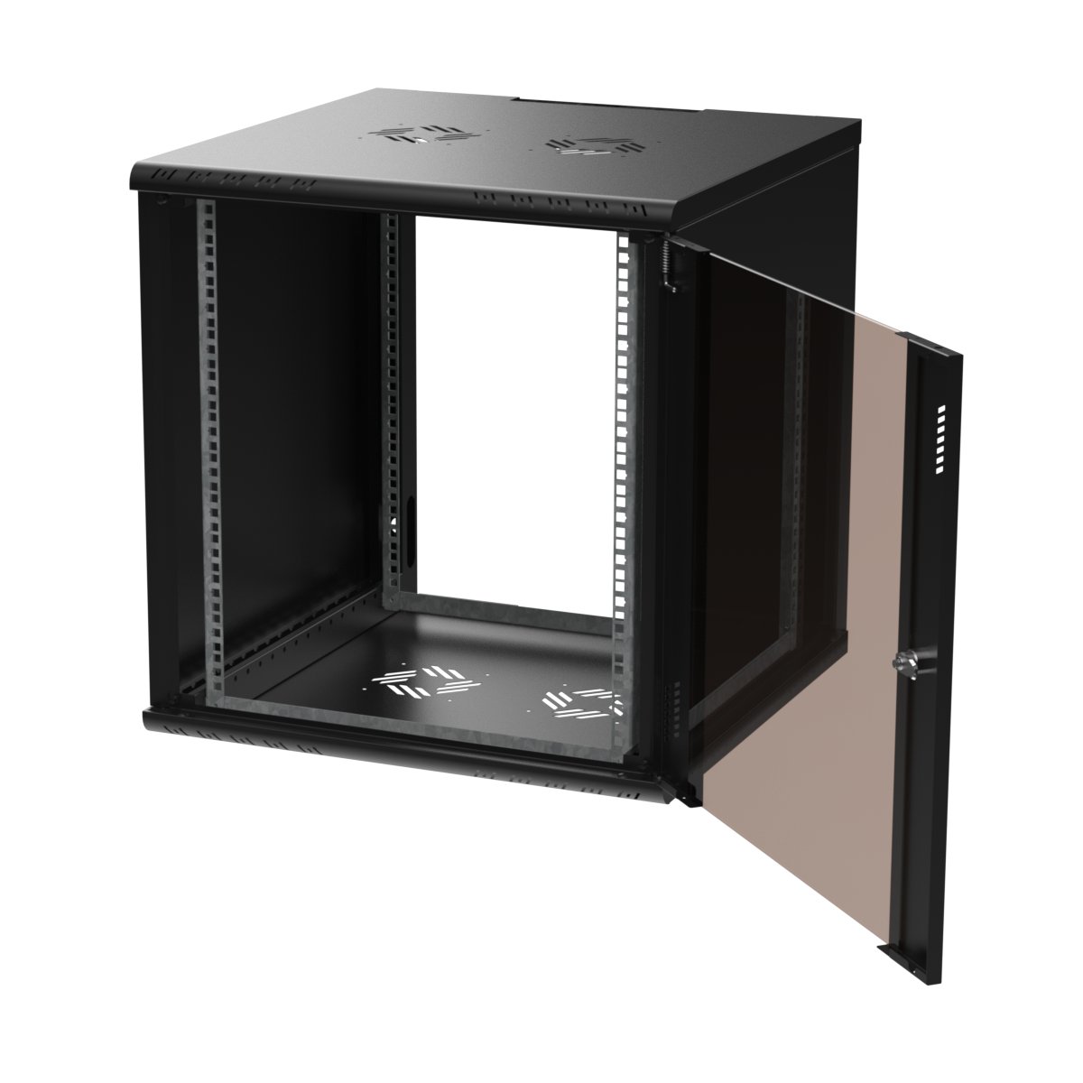 Extralink Premium 12U 600x600 Czarna | Szafa rack | beznarzędziowy montaż, montowana na ścianie - obrazek 4