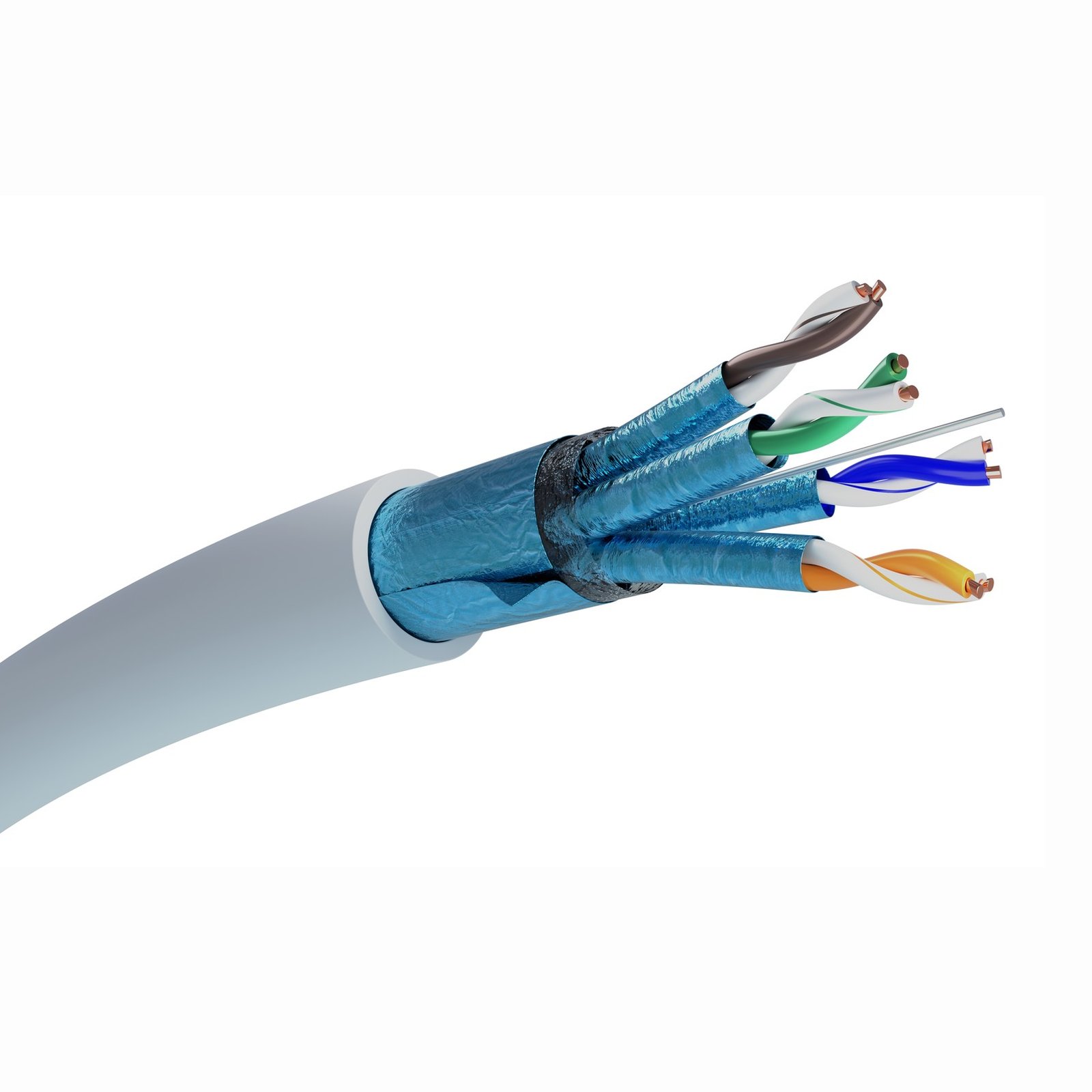 Extralink CAT6A FFTP (F/FTP) Wewnętrzny | Kabel sieciowy skrętka | 305m