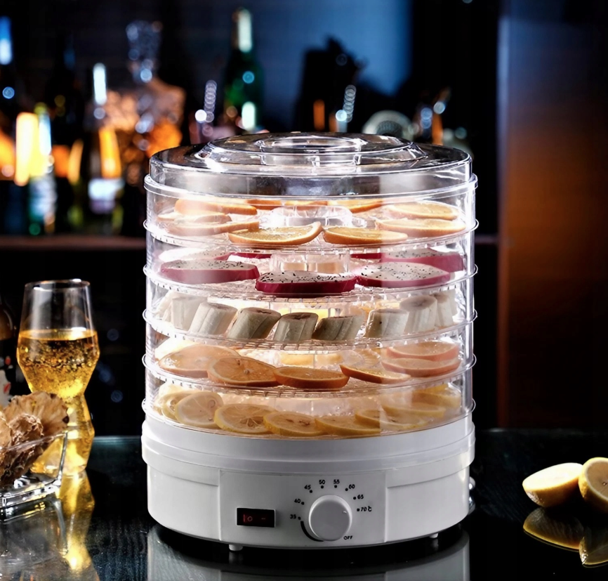 Extralink Home | Suszarka do grzybów owoców warzyw ziół | 500W + 5 sit 27cm, biała - obrazek 4