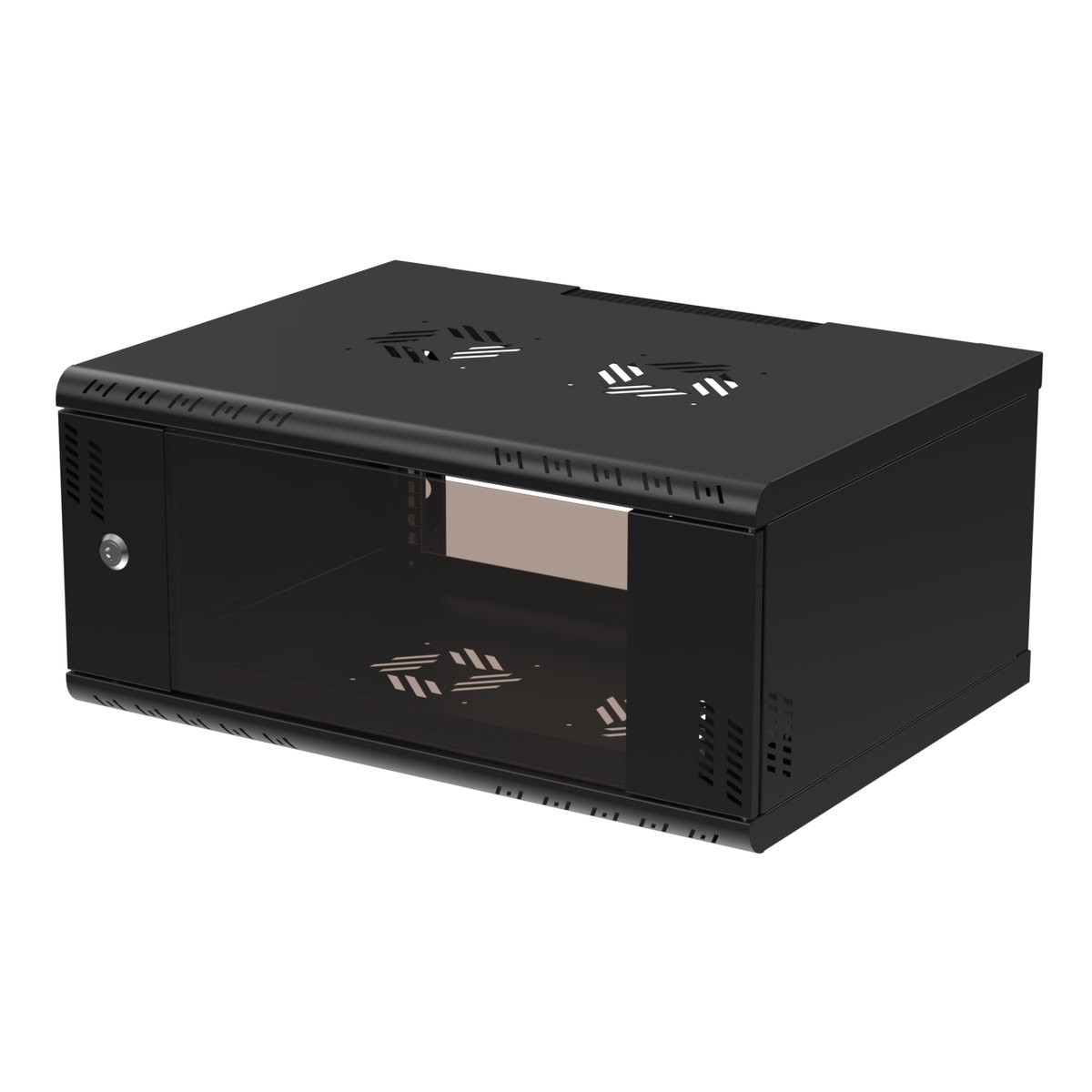 Extralink Premium 4U 600x450 Czarna | Szafa rack | beznarzędziowy montaż, montowana na ścianie - obrazek 3