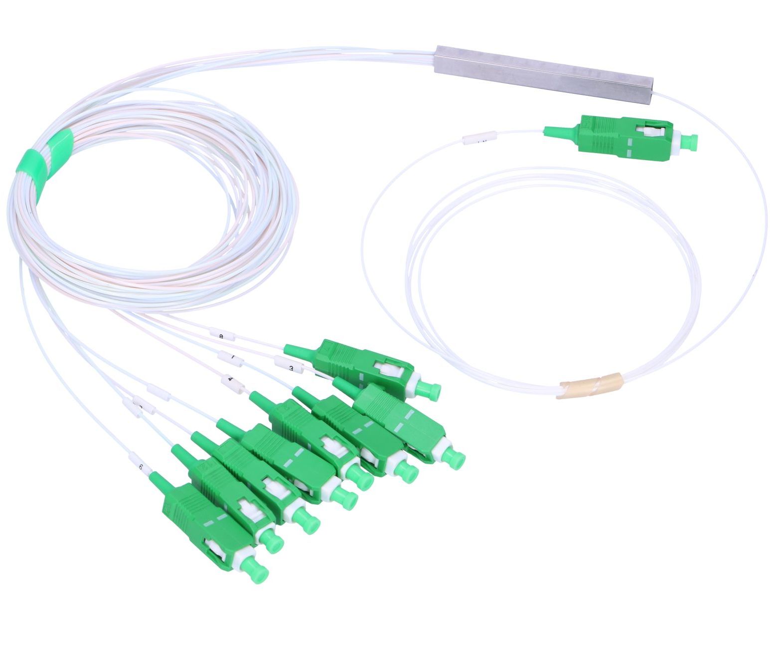 Extralink 1:8 PLC SC/APC | Splitter | 900um, 1m