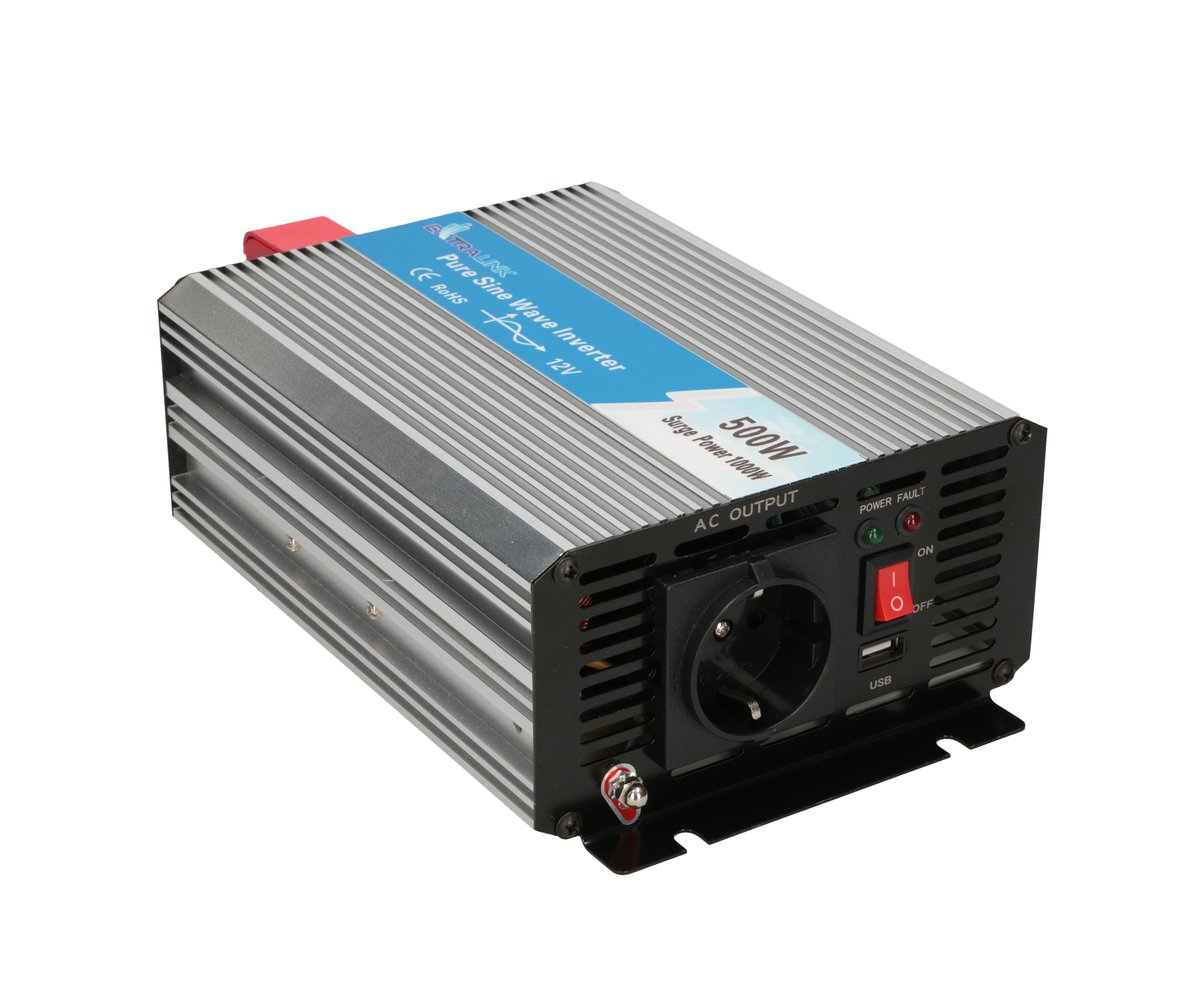 Extralink OPIP-500W | Przetwornica napięcia | samochodowa 12V, 500W czysty sinus - obrazek 2