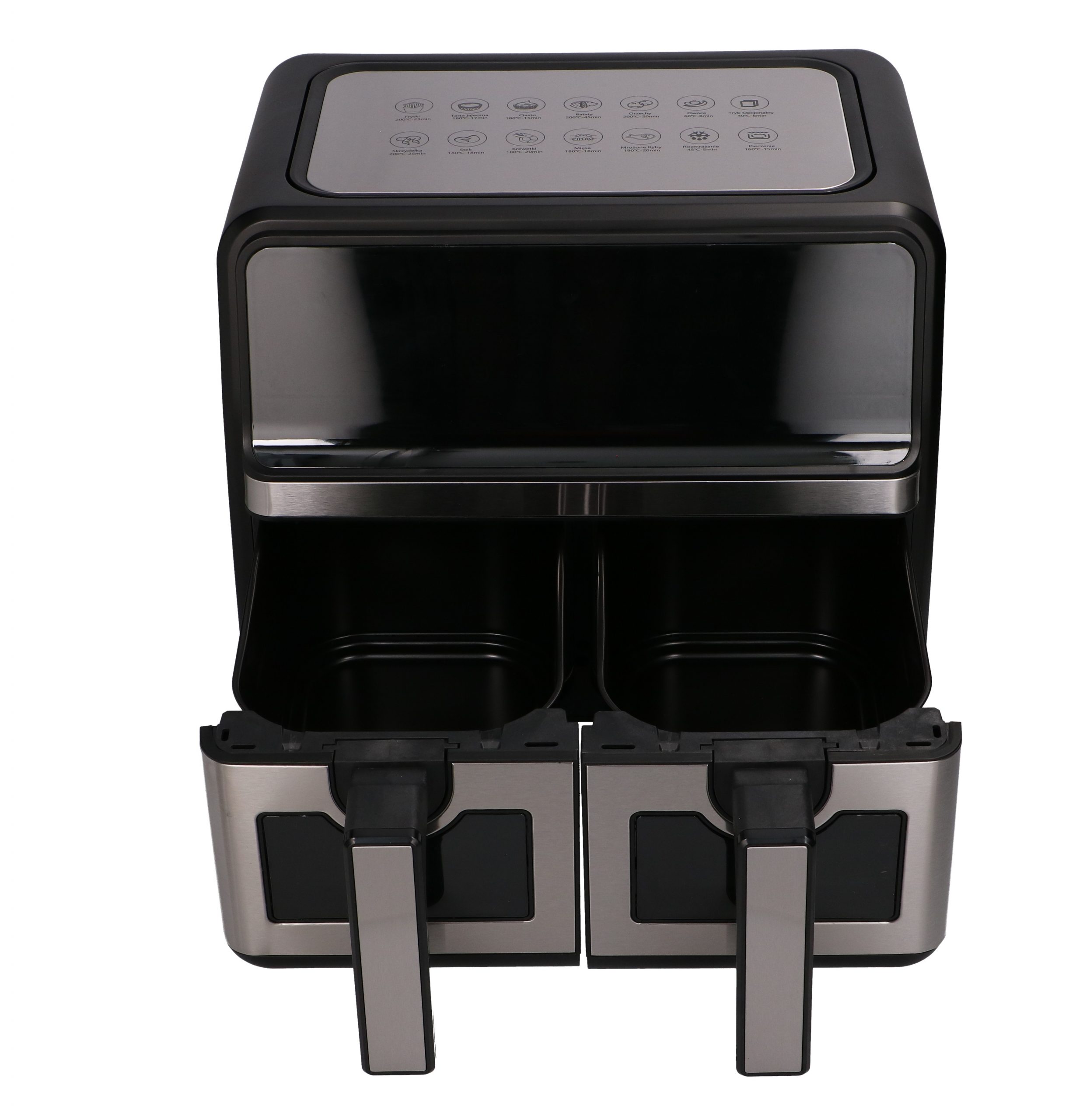 Extralink Home Air Fryer 9L Czarna | Frytkownica | Dwukomorowa, 2200W - obrazek 4