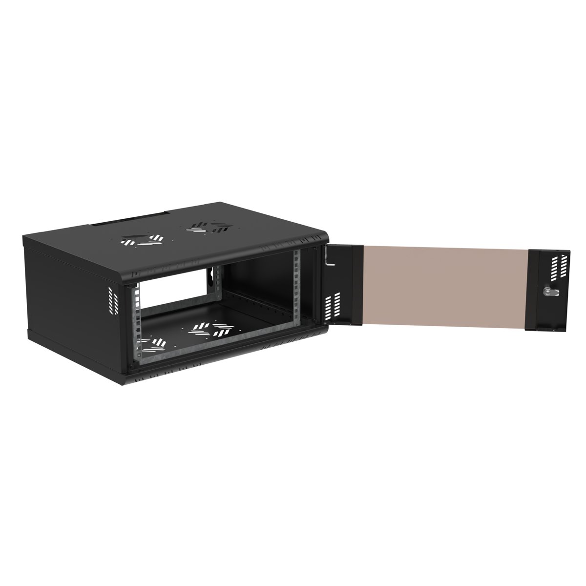 Extralink Premium 4U 600x450 Czarna | Szafa rack | beznarzędziowy montaż, montowana na ścianie - obrazek 4