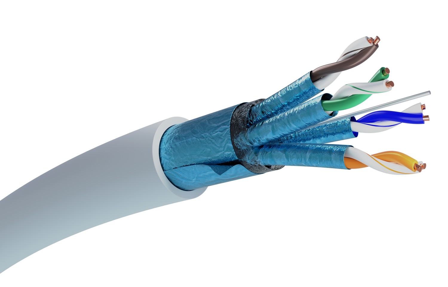 Extralink CAT6A FTP (F/FTP) V2 Wewnętrzny | Kabel sieciowy skrętka | 500M LSZH - obrazek 2