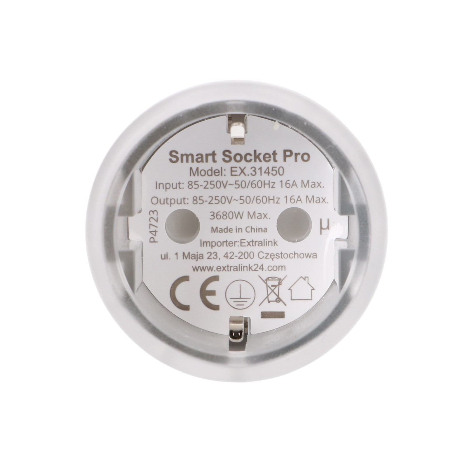 Extralink Smartlife Smart Socket SC Pro | Inteligentne gniazdko | Zigbee, Homekit, Tuya, 3680W - obrazek 3