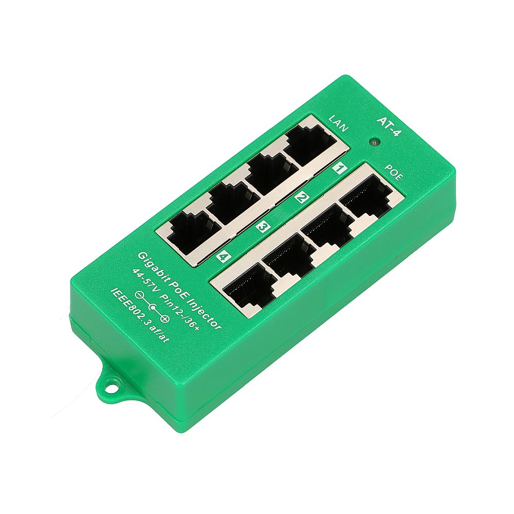 Extralink 4 Portowy | Gigabit PoE Injector | Aktywny, 4 porty Gigabit 802.3at/af, Mode A - obrazek 2