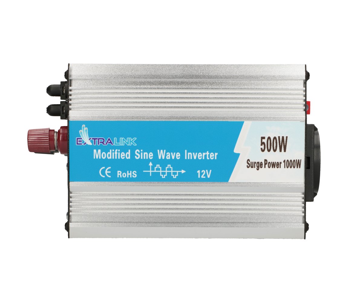 Extralink OPIM-500W | Przetwornica napięcia | samochodowa 12V, 500W modyfikowany sinus, USB-A, USB Typ C - obrazek 4
