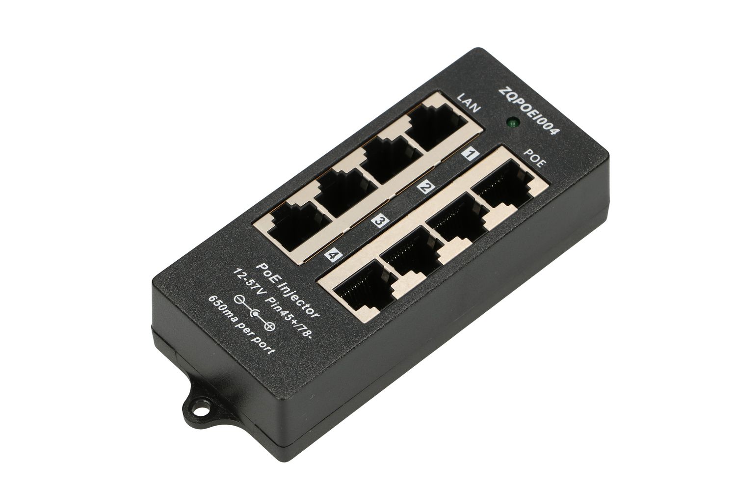 Extralink 4 Portowy | PoE Injector | 4x 100Mb/s RJ45 - obrazek 2