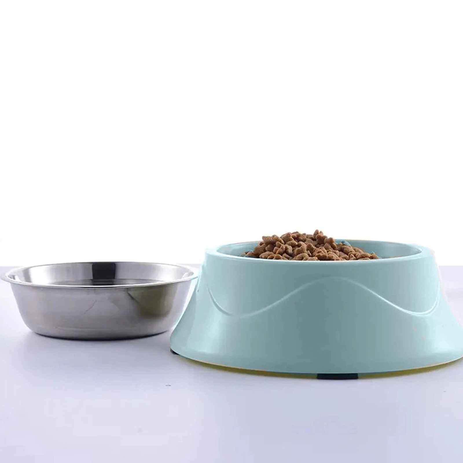 Extralink Pets | Podwójna miska dla psa kota | metalowa 2w1 na karmę suchą mokrą i wodę pet-823 - obrazek 2