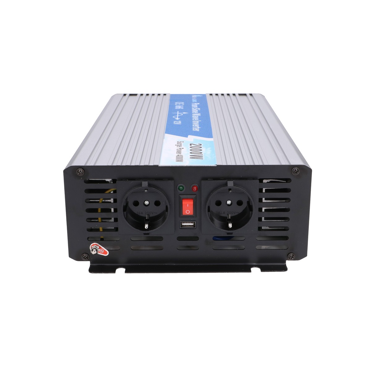 Extralink OPIP-2000W | Przetwornica napięcia | samochodowa 12V, 2000W, czysty sinus, USB-A, USB Typ C - obrazek 5