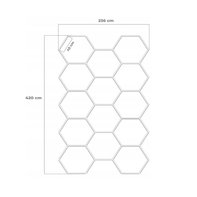 Extralink Hexagon Panel | Lampa LED RGB | 236X420