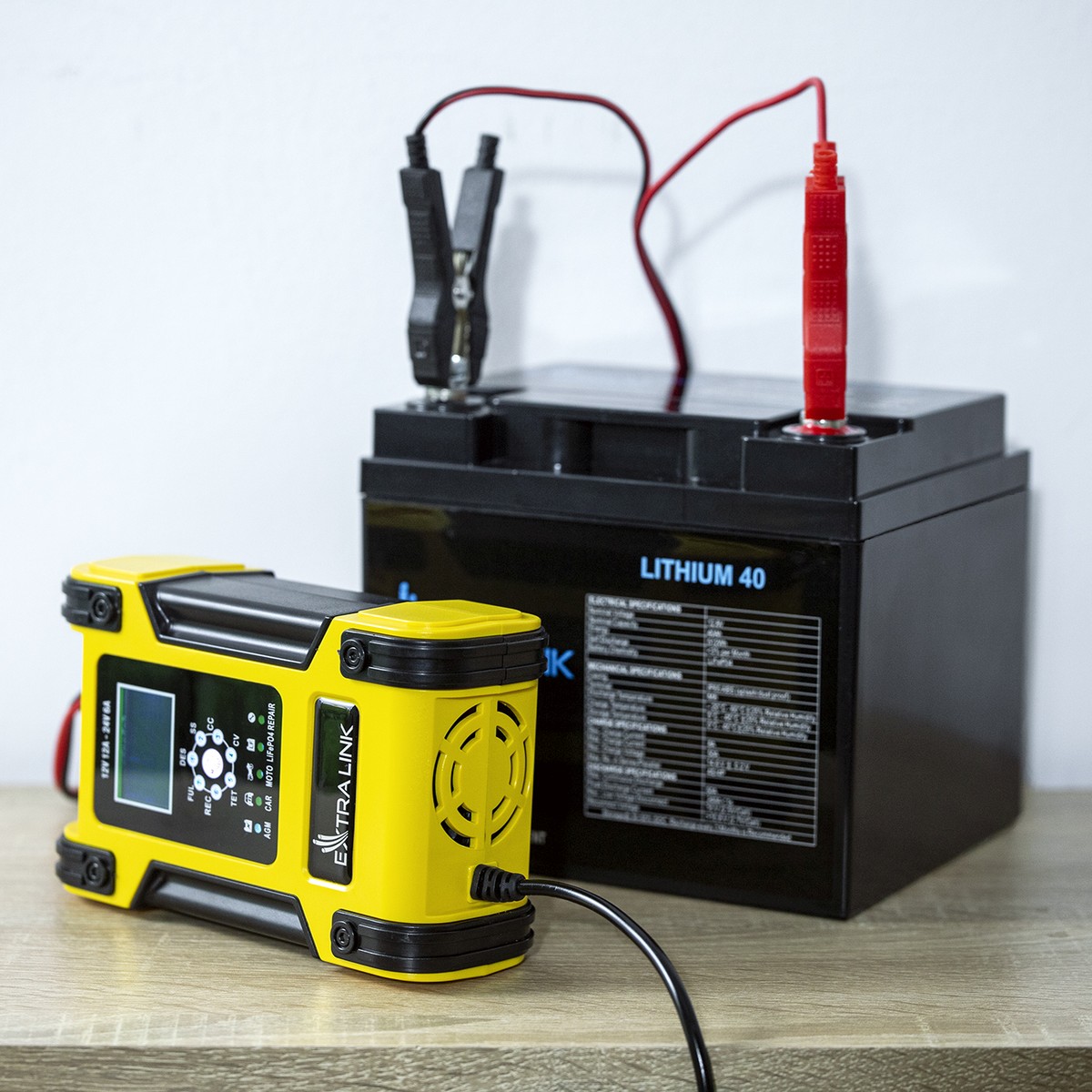 Extralink Shango Smart Battery Charger | Prostownik | 100 - 240VAC, 12V 12A, 24V 6A - obrazek 5