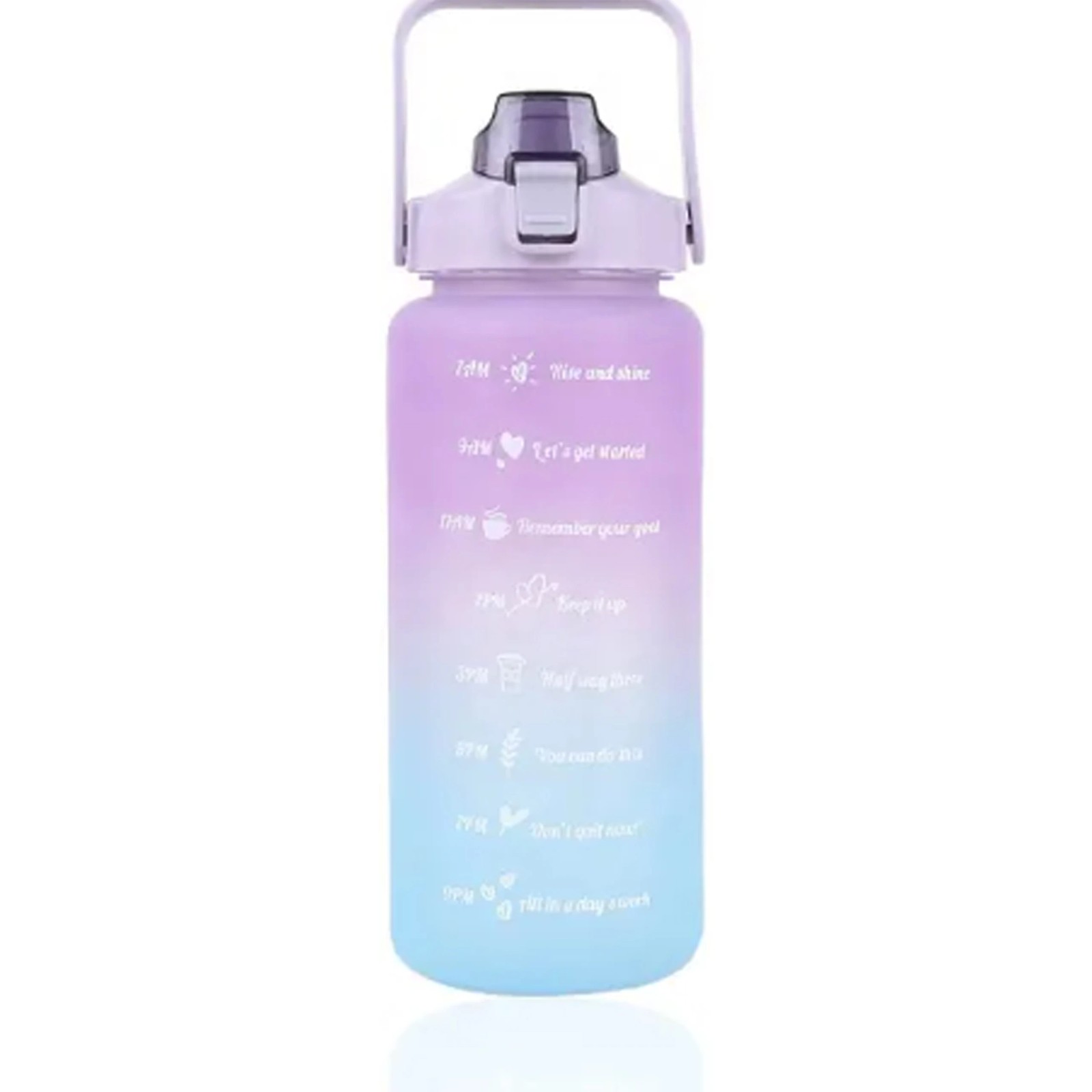 Extralink | Butelka motywacyjna | bidon na wodę, 2000ml, fioletowo-błękitna, BUT-992 - obrazek 4