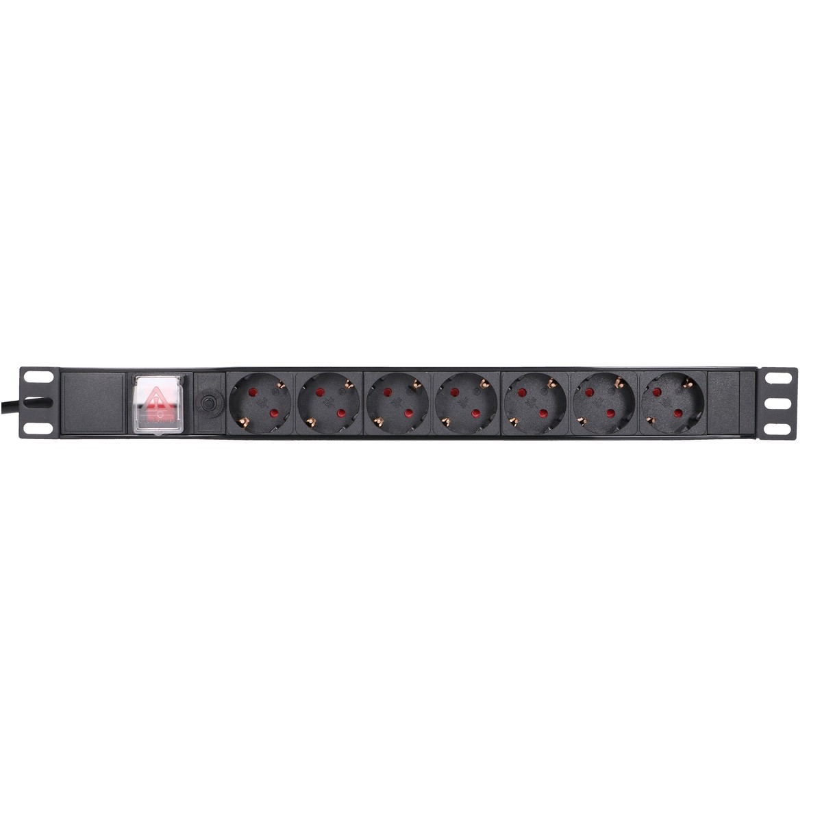 Extralink EXPDU7EU SW | Listwa zasilająca | 19" 1U, 7 gniazd EU, z wyłącznikiem, 2m - obrazek 5