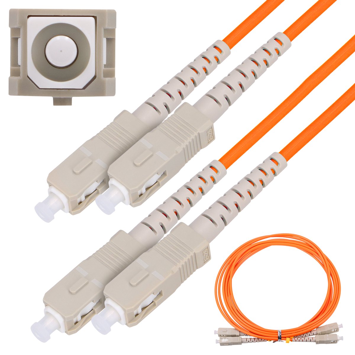 Extralink SC/UPC-SC/UPC | Patchcord | Wielomodowy, Duplex, 50/125, 3mm, 3m