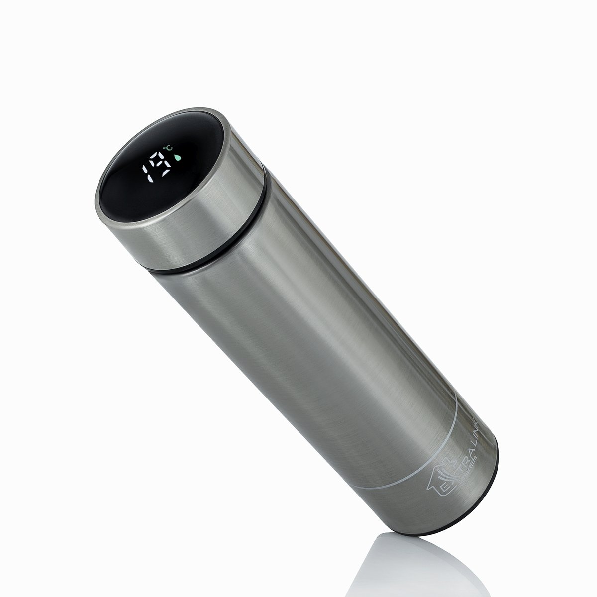 Extralink Smart Travel Mug Srebrny | Kubek termiczny | Termos z wyświetlaczem LED - obrazek 2