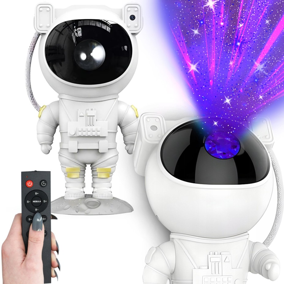 Extralink Home Projektor gwiazd V2 | Lampka nocna, rzutnik | stojący, dla dzieci, w kształcie astronauty