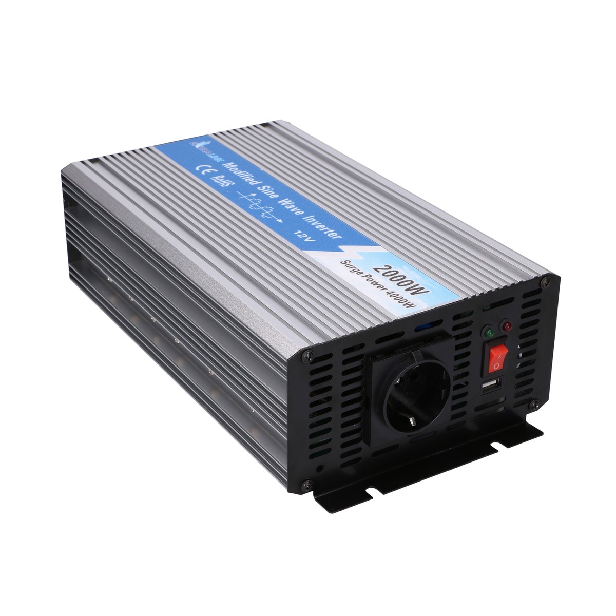 Extralink OPIM-2000W | Przetwornica napięcia | samochodowa 12V, 2000W modyfikowany sinus - obrazek 2