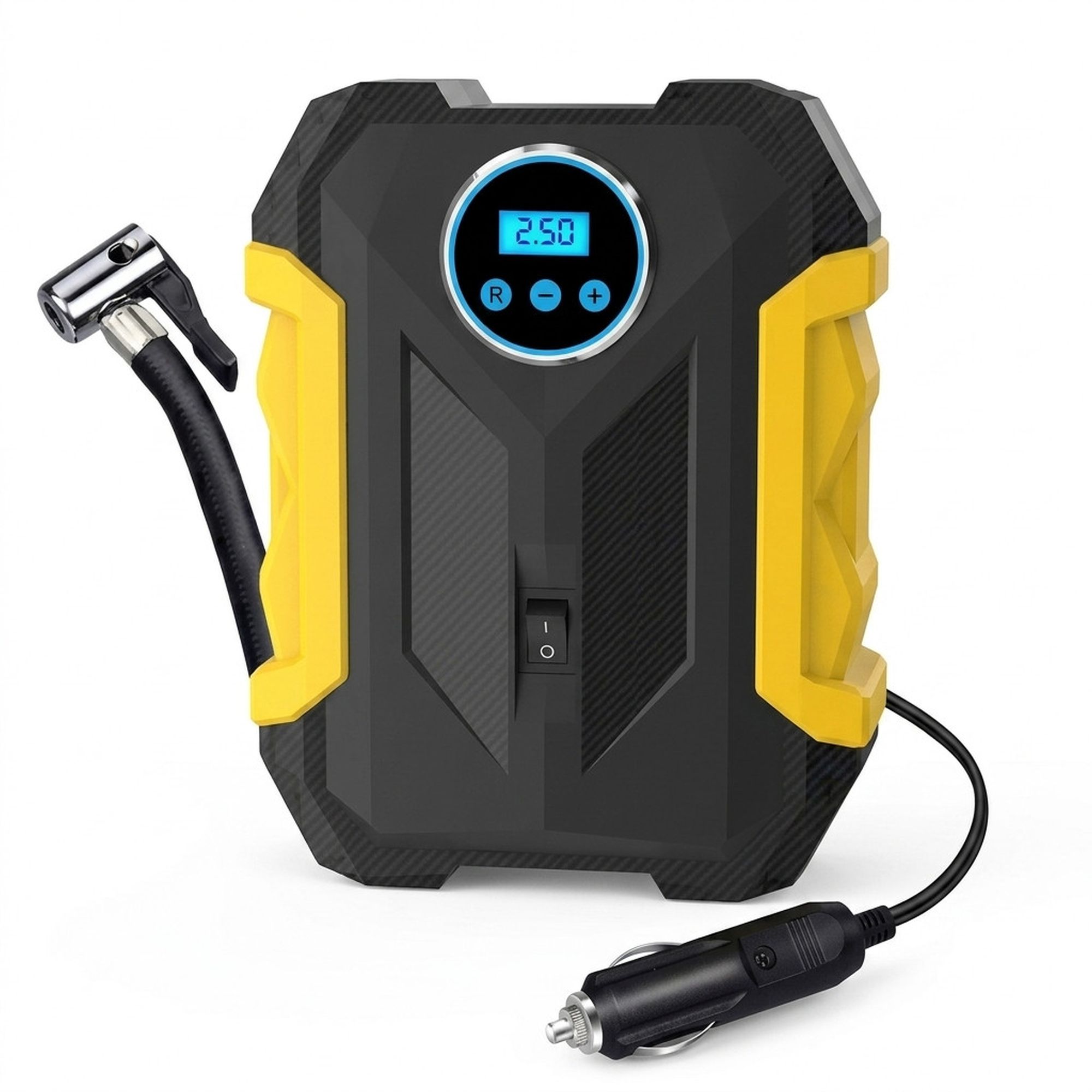 Extralink | Kompresor samochodowy | na gniazdo zapalniczki, 150PSI, 100W, LCD, latarka, akcesoria