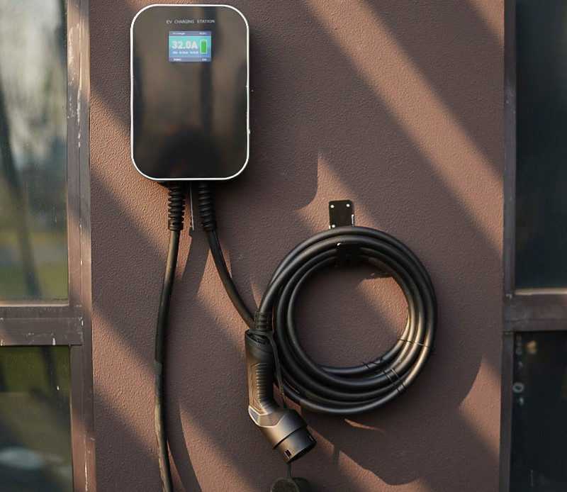 Extralink BS20-BC-22kW-APP Typ 2 32A 22kW | Ładowarka do samochodu elektrycznego | 3 fazy, ekran LCD, aplikacja, 6,1m - obrazek 5