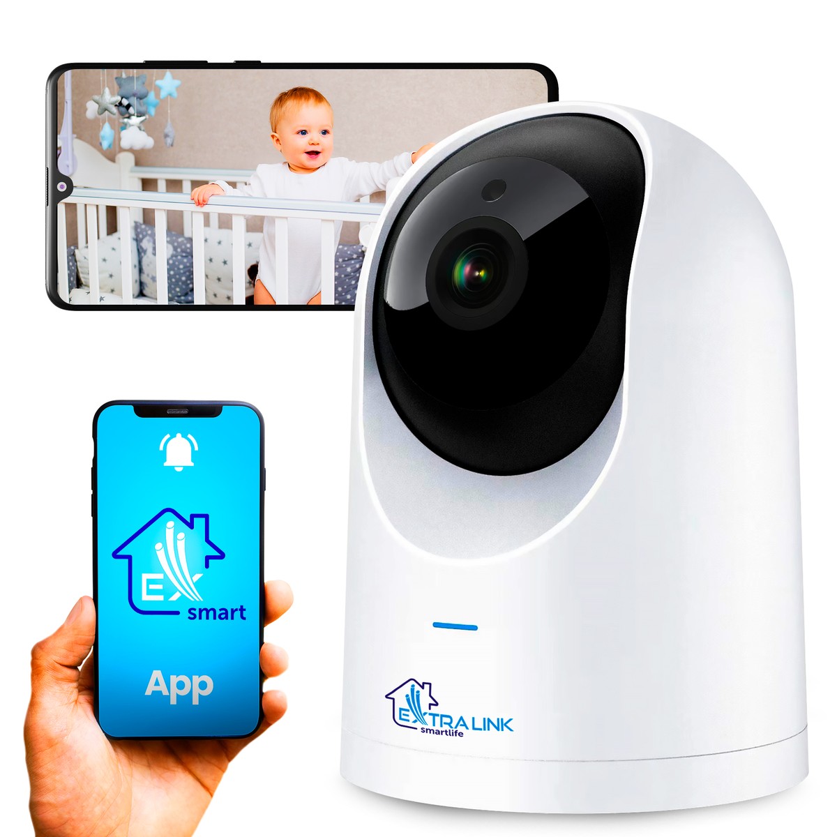 Extralink Smart Life HomeEye | Kamera IP | PTZ, Wi-Fi, 2.5K, 4MP, Niania, Tuya