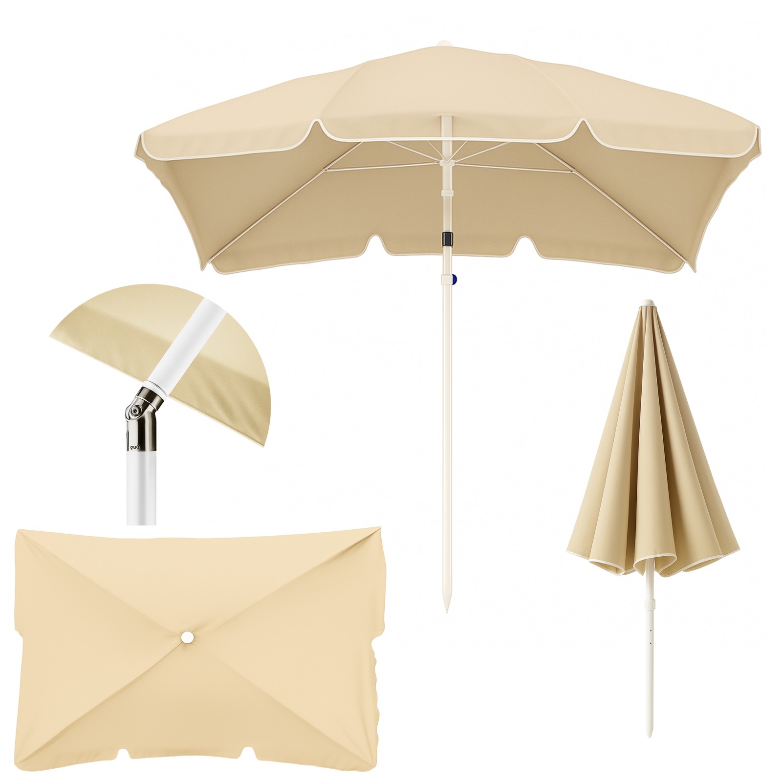 Black Forest | Parasol ogrodowy składany | 2m beżowy