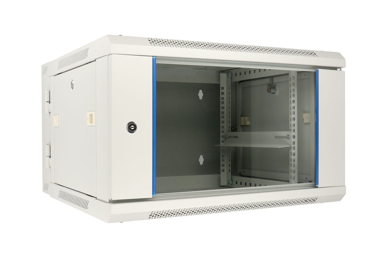 Extralink 6U 600x600 AZH Szara | Szafa rack | montowana na ścianie, dwusekcyjna
