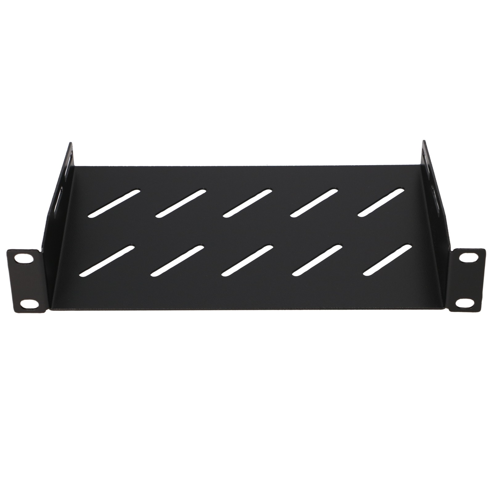 Extralink Shelf 1U | Półka do szaf rack 10" | czarna - obrazek 2