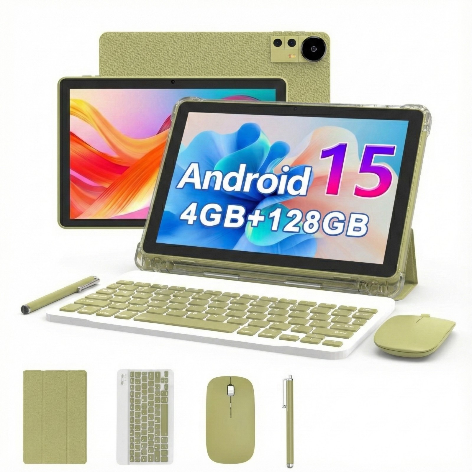 Extralink Tablet CP31 4GB RAM+128GB Złoty | Tablet | Android 15, 2Mpx+8Mpx, 6000mAh, 1280x800px, klawiatura, mysz, rysik