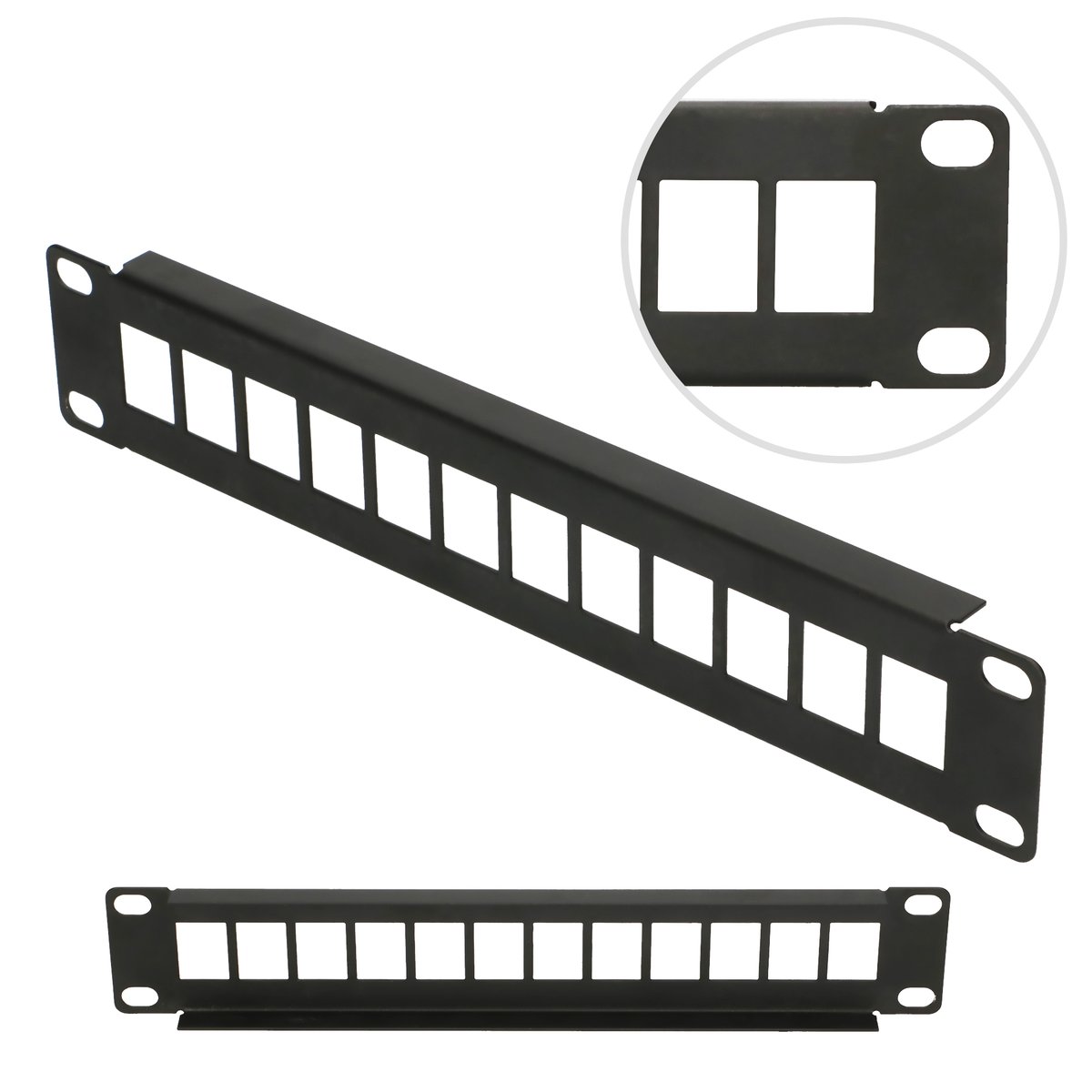 Extralink 12 Portów 10" | Patchpanel | Modularny, 12 portów