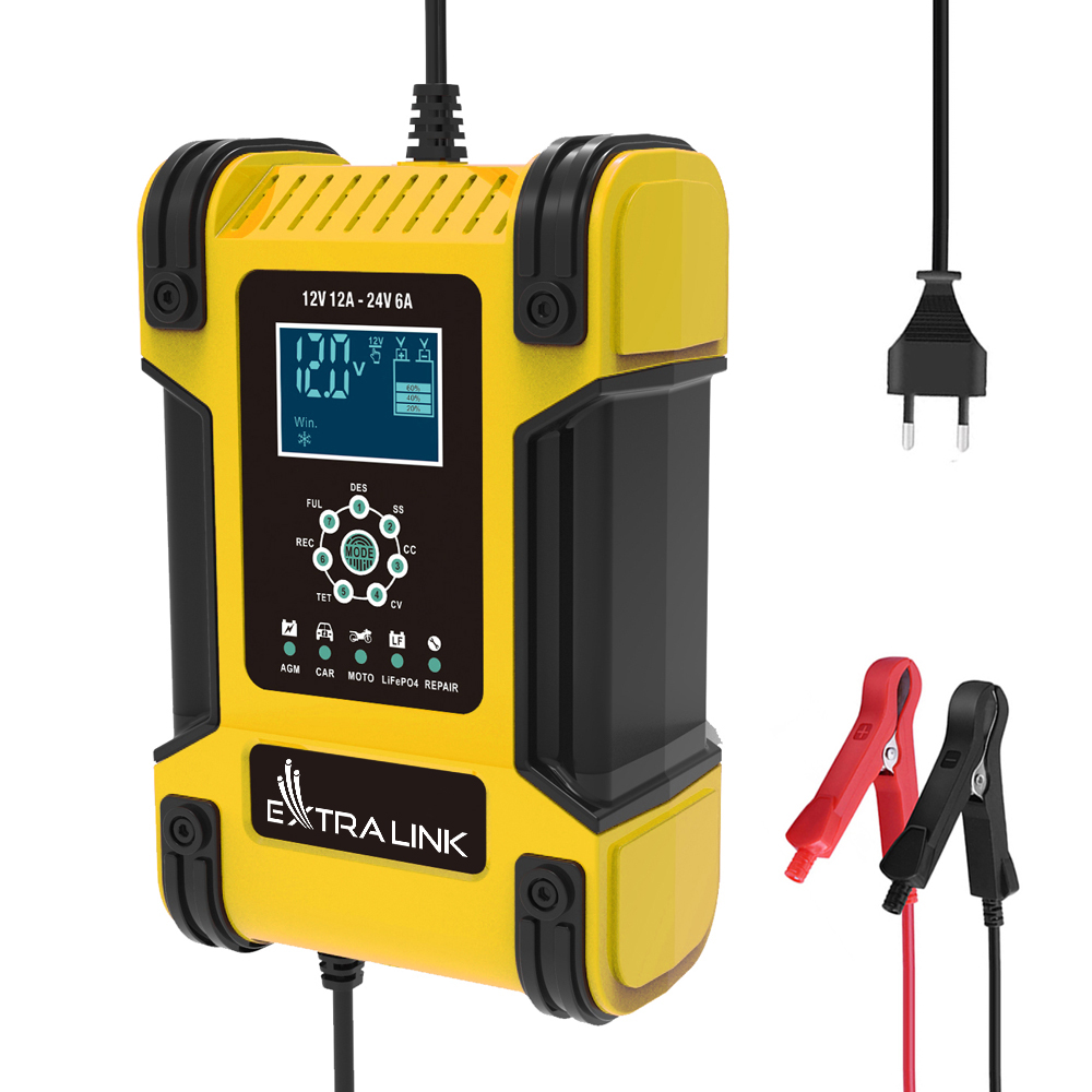 Extralink Shango Smart Battery Charger | Prostownik | 100 - 240VAC, 12V 12A, 24V 6A - obrazek 2