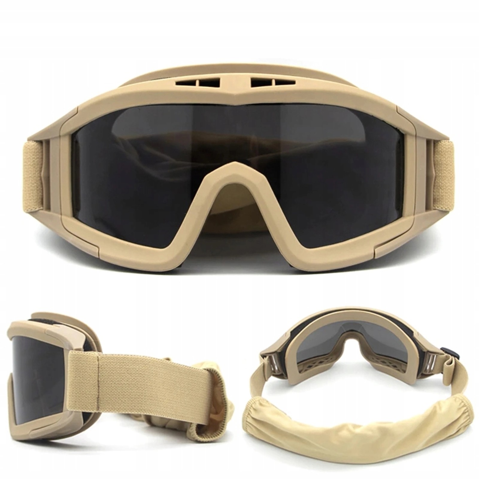 Okulary taktyczne Extralink Military, gogle wojskowe ochronne ASG strzeleckie airsoft mil-678