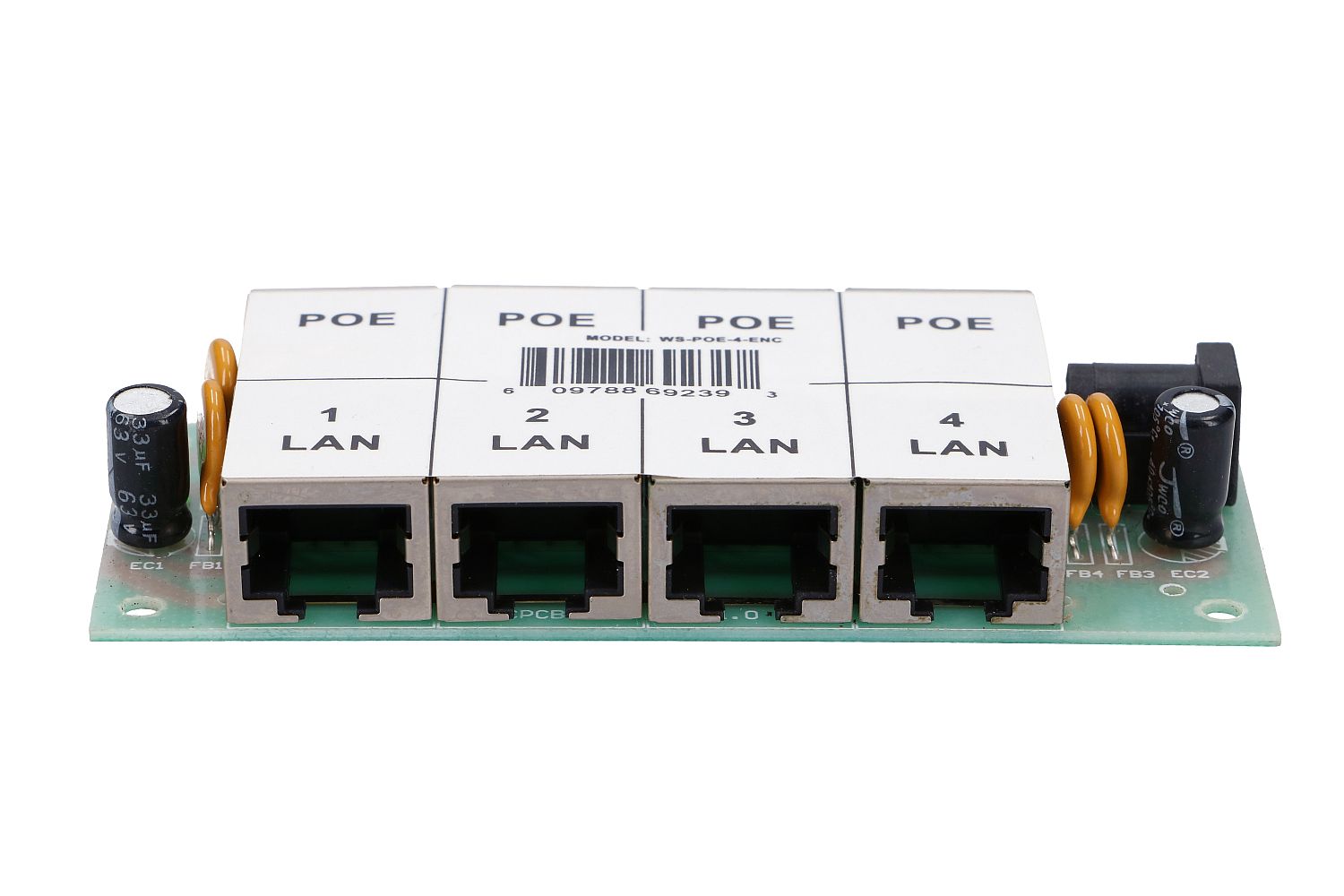 Extralink 4 Portowy | PoE Injector | 4x 100Mb/s RJ45, Bez Obudowy - obrazek 3