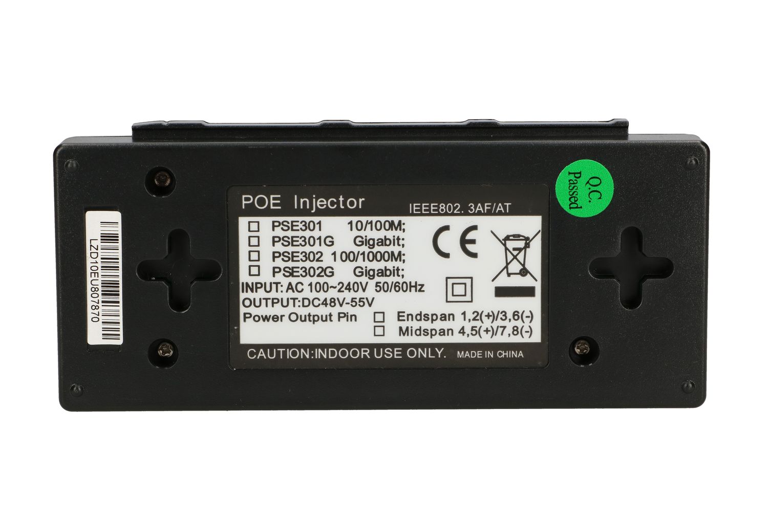 Extralink POE-48-48W | Zasilacz PoE | 48V,1A, 48W, Gigabit 802.3af/at - obrazek 5