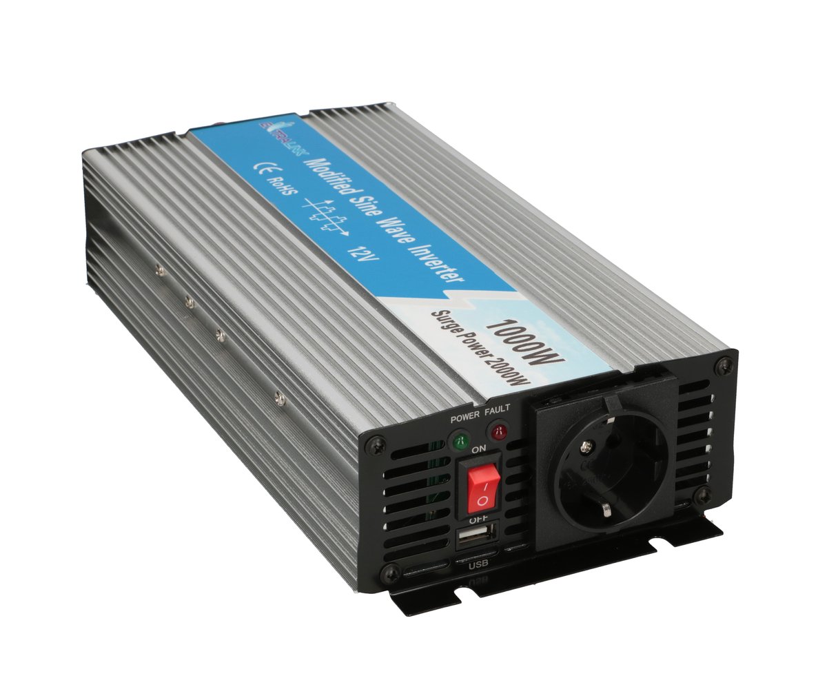 Extralink OPIM-1000W | Przetwornica napięcia | samochodowa 12V, 1000W modyfikowany sinus, USB-A, USB Typ C - obrazek 2