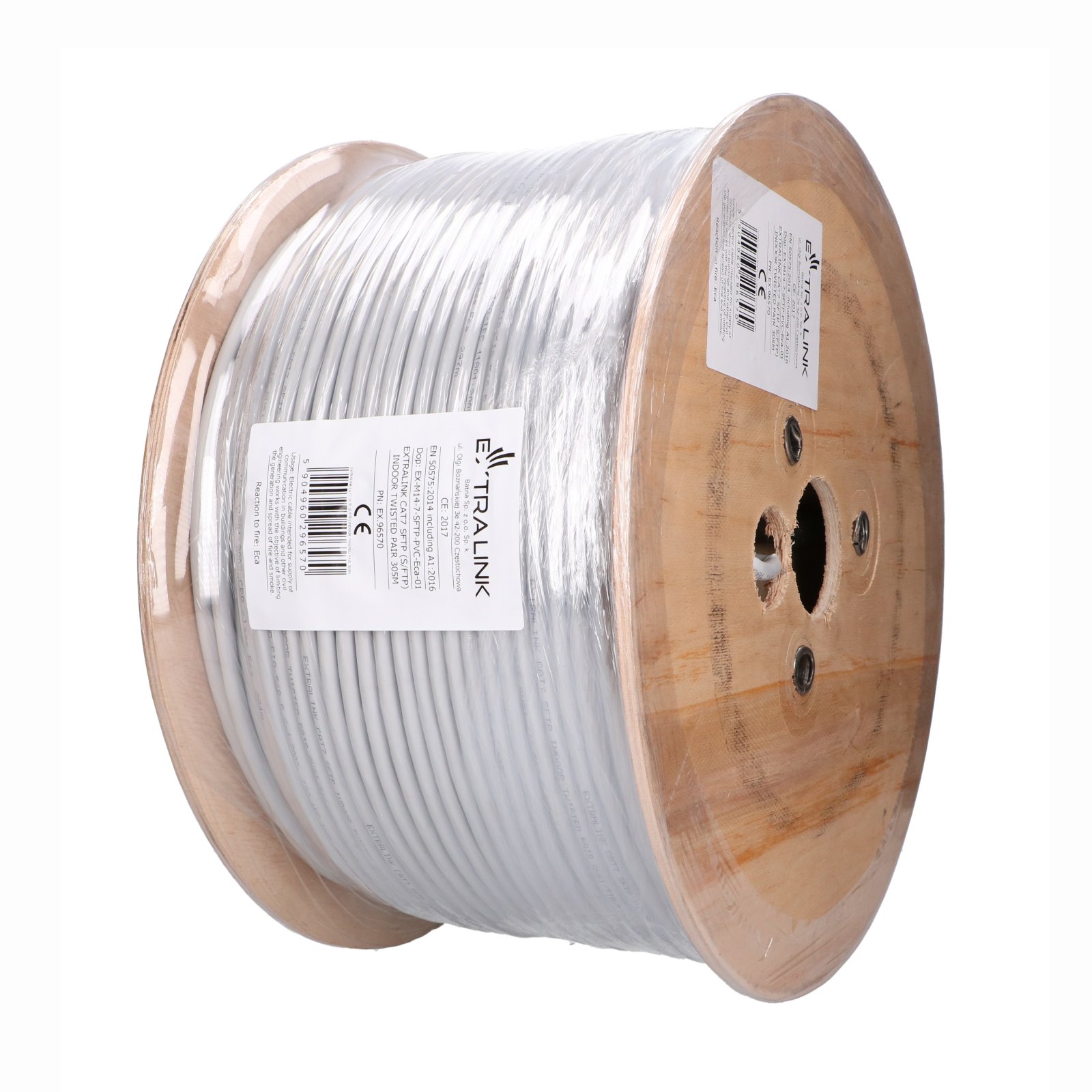 Extralink CAT7 SFTP (S/FTP) Wewnętrzny | Kabel sieciowy skrętka | 305m - obrazek 5