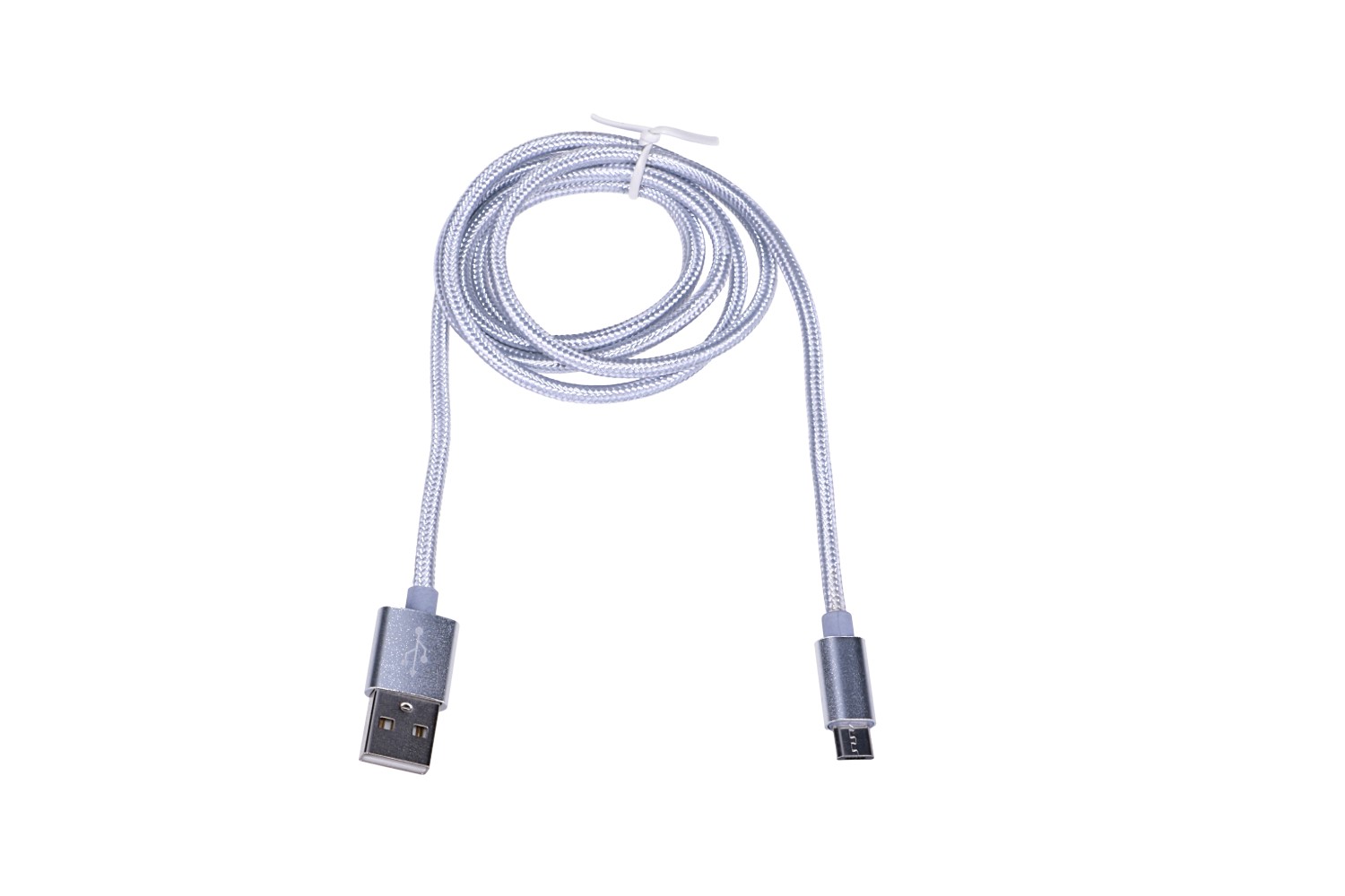 Extralink | Kabel ze złączem MicroUSB | do smartphonów ANDROID, 2A, długość 1M, Wzmocniony oplotem, Srebrny - obrazek 4