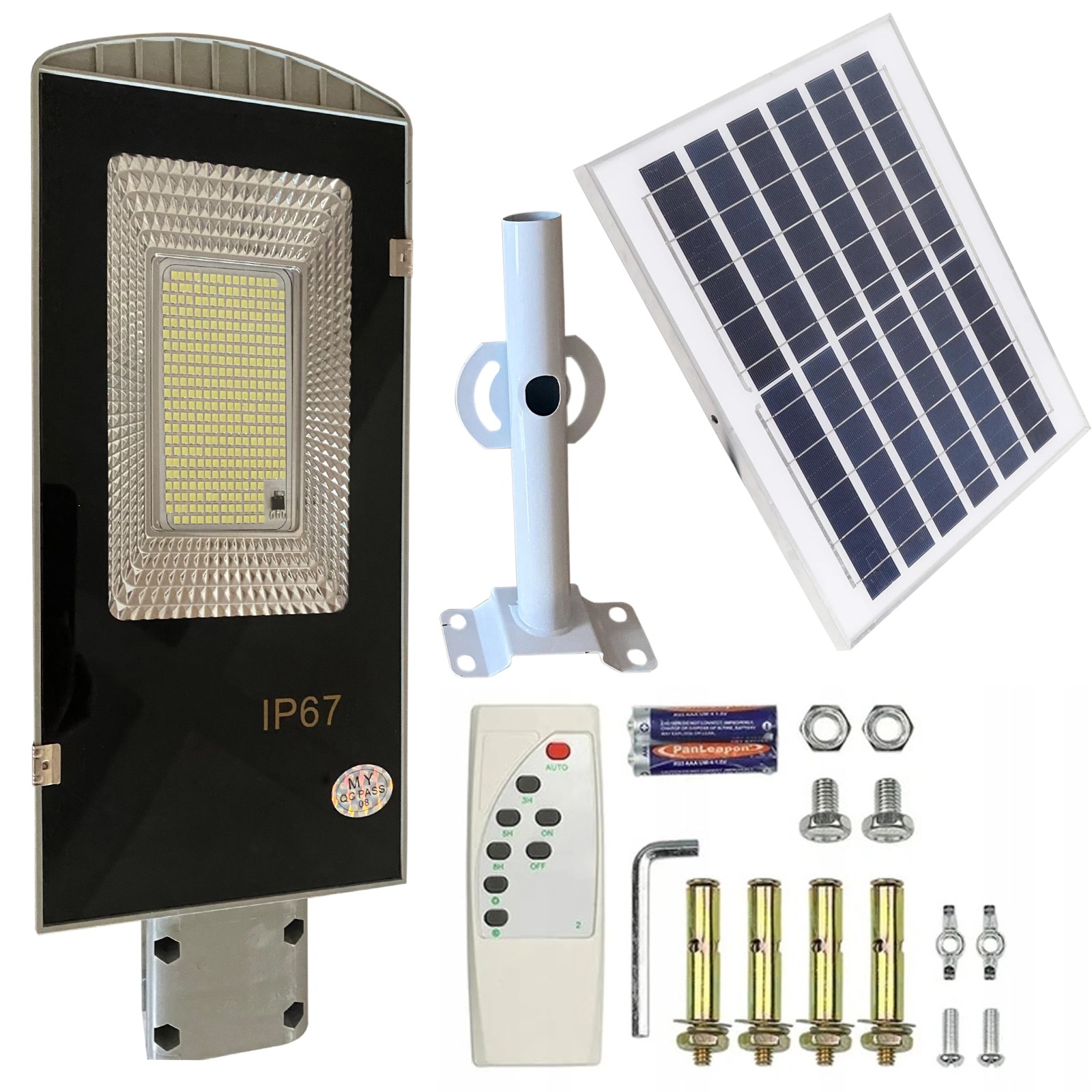 Extralink | Latarnia ogrodowa | lampa solarna na słup mocna 200W panel uliczna 247LED