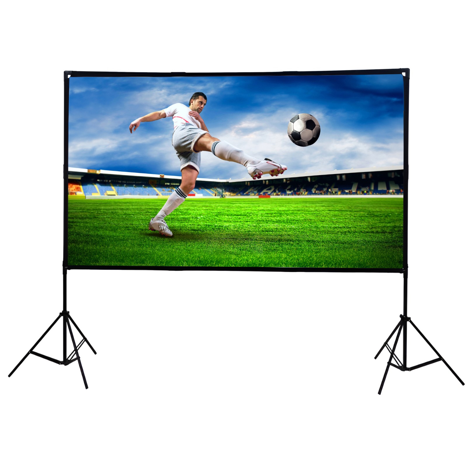 Extralink Foldable Projection Screen 84" PSF-84 | Składany ekran projekcyjny | 16:9, 186x105cm, biały