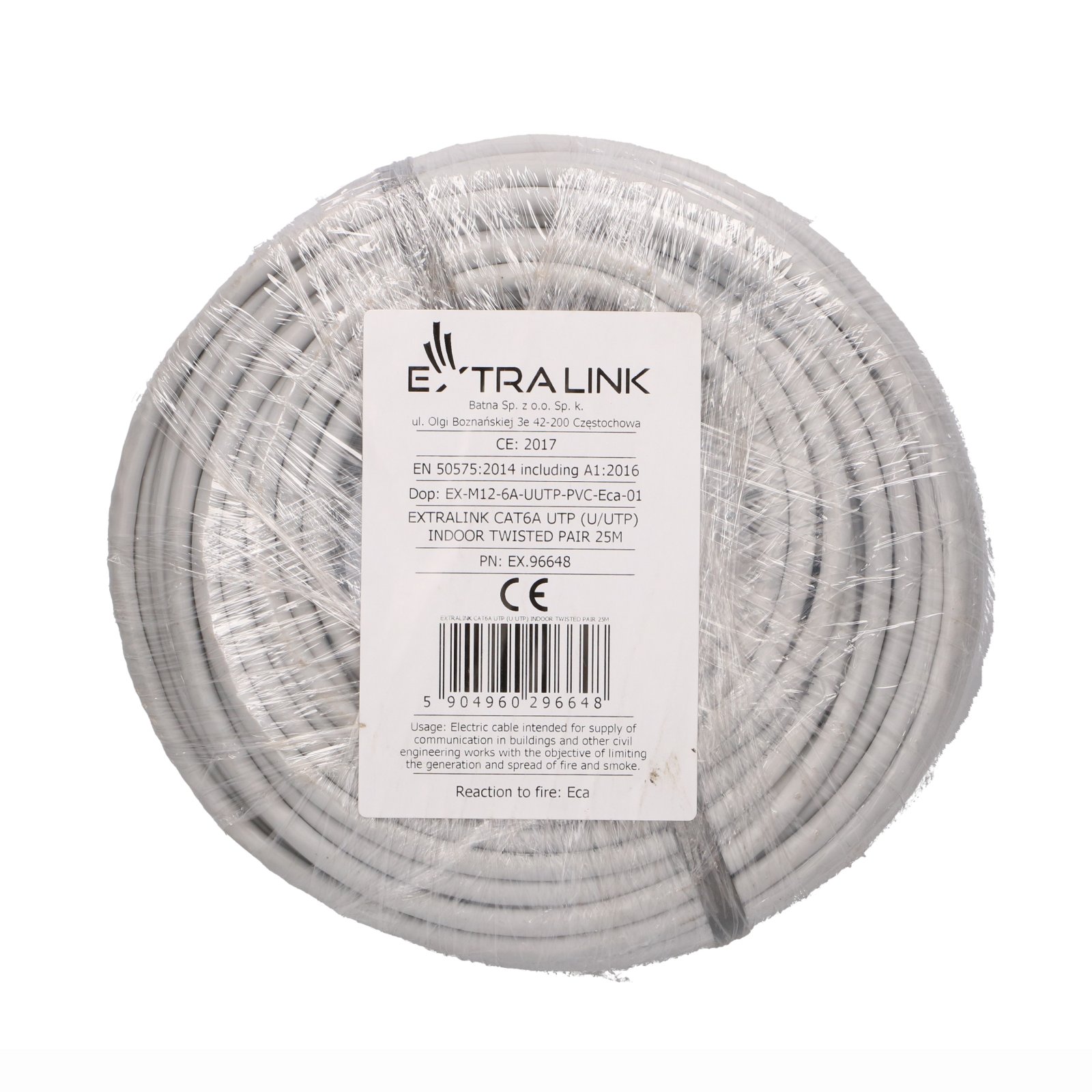 Extralink CAT6A UTP (U/UTP) Wewnętrzny | Kabel sieciowy skrętka | 25m - obrazek 3