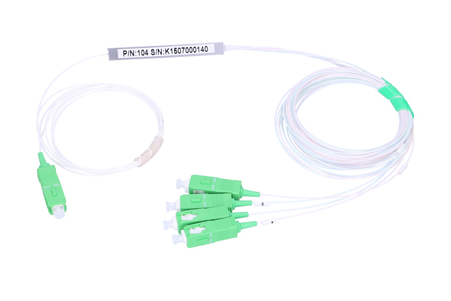 Extralink 1:4 PLC SC/APC | Splitter | 900um, 1m