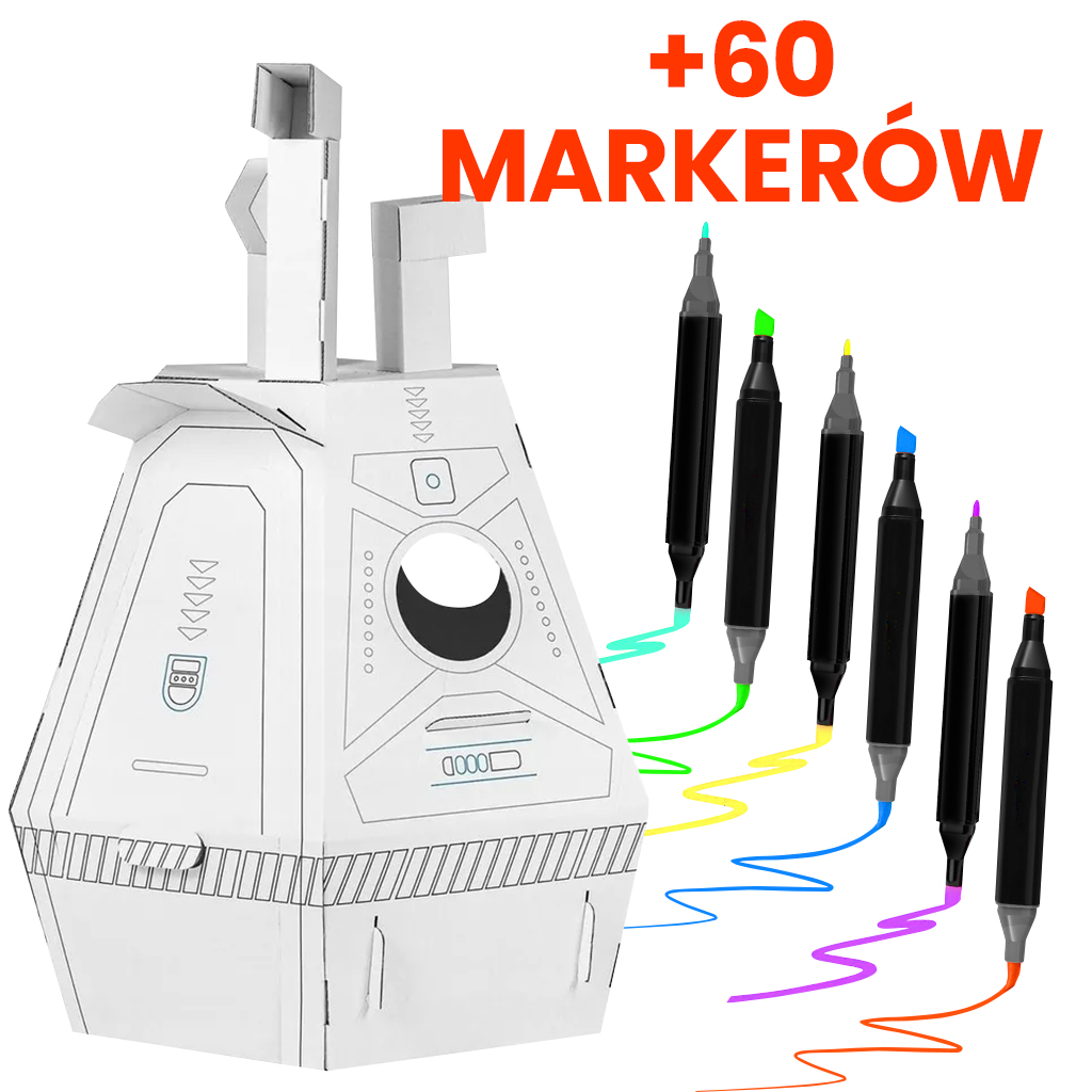 Extralink | Zestaw Markery 60 szt + Zabawka Kapsuła ratunkowa |