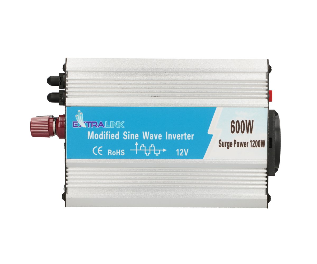 Extralink OPIM-600W | Przetwornica napięcia | samochodowa 12V, 600W modyfikowany sinus, USB-A, USB Typ C - obrazek 4