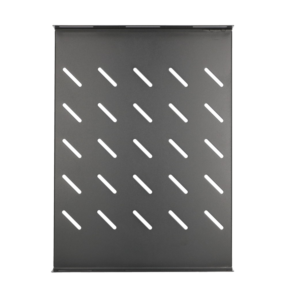 Extralink 1U 350mm Czarna | Półka | 19", 490x360mm, mocowana punktowo, do szaf o głębokości 600mm