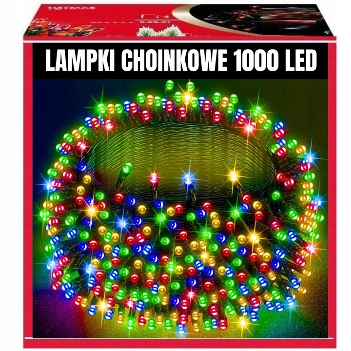 Extralink | Lampki choinkowe | świąteczne, 68m, 1000 LED, efekt flash, zewnętrzne, wewnętrzne, multikolor