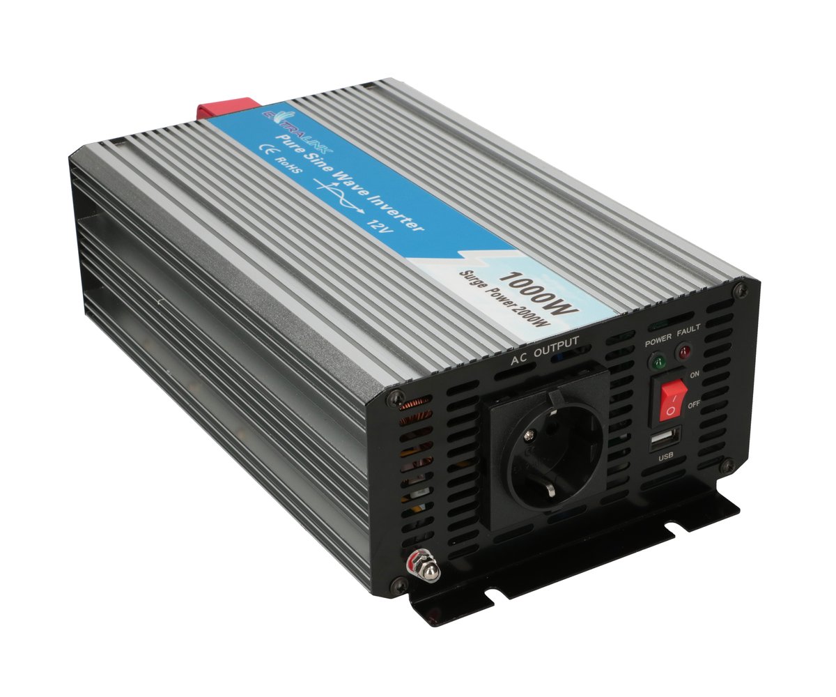 Extralink OPIP-1000W | Przetwornica napięcia | 12V - 230W, 1000W, czysty sinus - obrazek 2