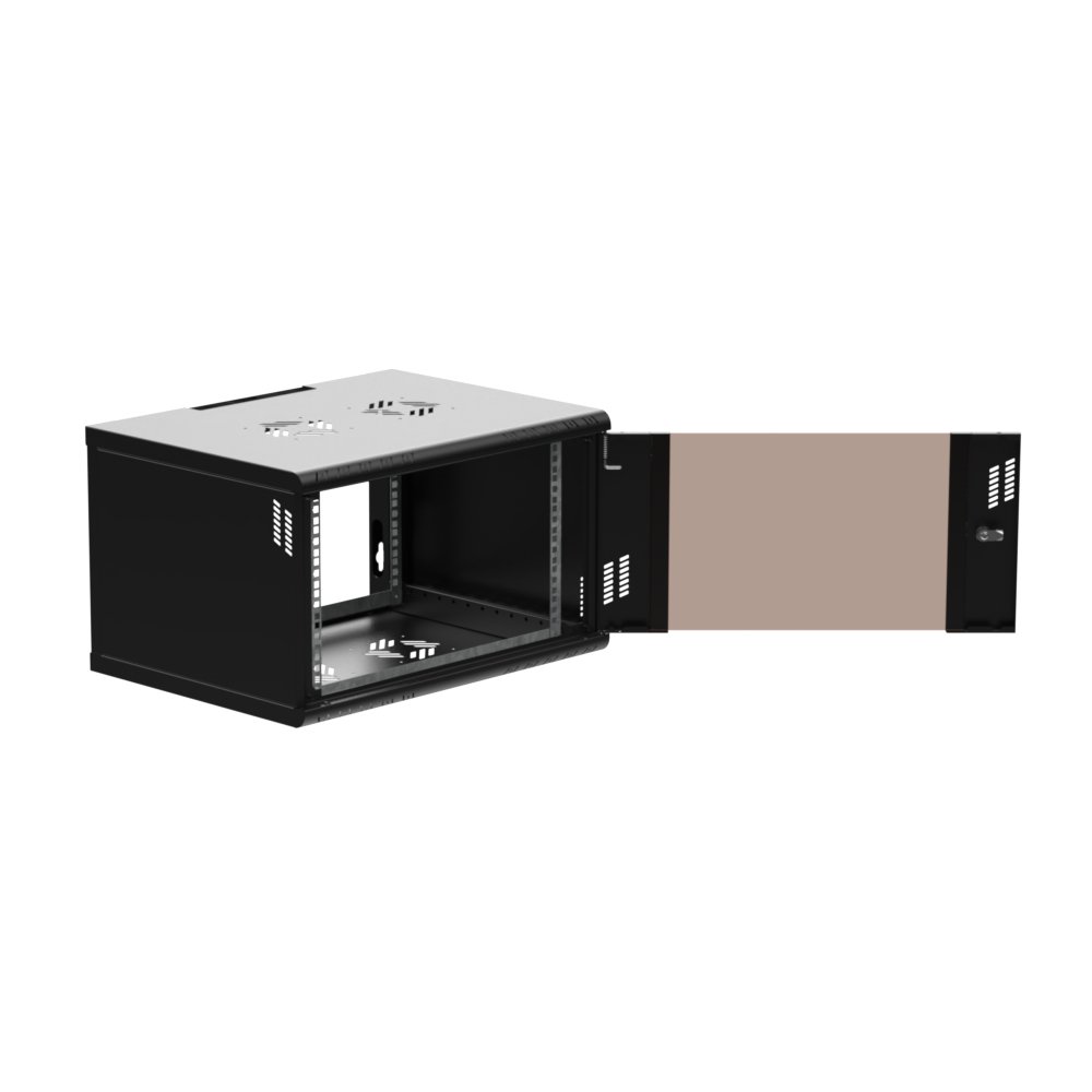 Extralink Premium 6U 600x450 Czarna | Szafa rack | beznarzędziowy montaż, montowana na ścianie - obrazek 4