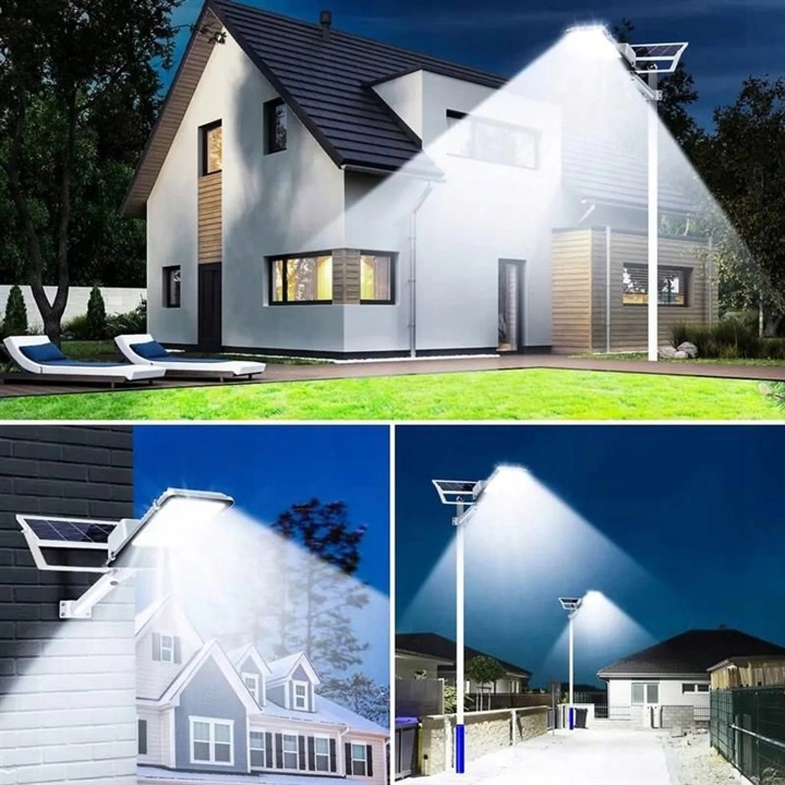 Extralink | Latarnia ogrodowa | lampa solarna na słup mocna 50W panel uliczna 100LED - obrazek 4